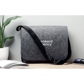 Baglo 15 inch Felt laptop bag-Grijs