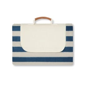 VINGA Alba GRS RPET picnicdeken large-Donkerblauw