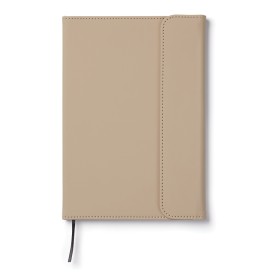 VINGA Baltimore GRS papier & PU notitieboek-Greige