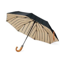 VINGA Bosler AWARE™ RPET 21" opvouwbare paraplu-Zwart