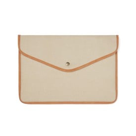VINGA Bosler GRS recycled canvas 16" laptop sleeve-Greige