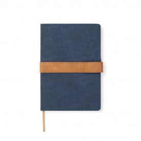 VINGA Bosler notitieboek - A5 - katoen en gereycled papier - 80 vellen - gelinieerd - PU band met magnetische sluiting