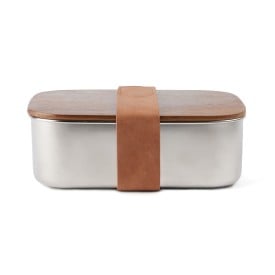 VINGA Ciro RCS lunchbox - gerecycled RVS - band met klittenbandsluiting