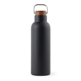 VINGA Ciro RCS gerecycled RVS vacuum fles 800ML-Zwart