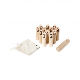 VINGA Muge nummerspel - hout - verpakt in canvas tas