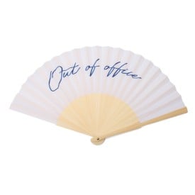 VINGA Out of office waaier-Wit, donkerblauw