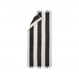 VINGA Valmer strand handdoek-Zwart, wit