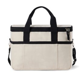 VINGA Volonne AWARE™ recycled canvas koeltas-Gebroken wit, zwart