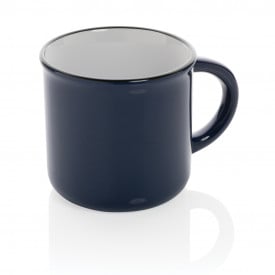 Vintage keramische mok-Donkerblauw