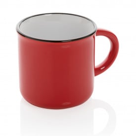 Vintage keramische mok-Rood