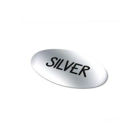Vinyl Sticker Ovaal 20x10mm-Zilver