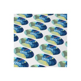 Vinyl sticker ovaal - 20x10mm
