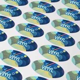 Vinyl sticker ovaal - 20x10mm
