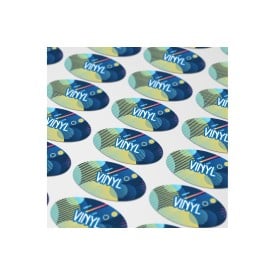 Vinyl sticker ovaal - 30x15mm