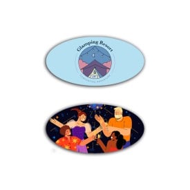 Vinyl sticker ovaal - 40x20mm
