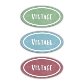 Vinyl sticker ovaal - 50x25mm