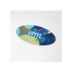 Vinyl Sticker Ovaal 50x25mm-Wit