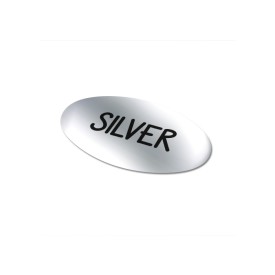 Vinyl Sticker Ovaal 50x25mm-Zilver