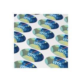 Vinyl sticker ovaal - 50x25mm