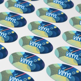 Vinyl sticker ovaal - 50x25mm