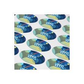 Vinyl sticker ovaal - 60x35mm