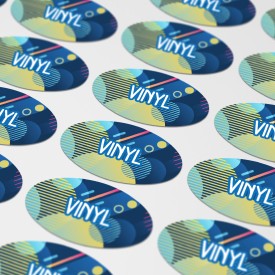 Vinyl sticker ovaal - 60x35mm