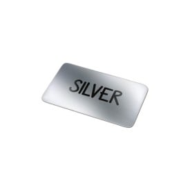 Vinyl Sticker Rechthoek 100x30mm-Zilver