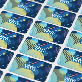 Rechthoekige vinyl sticker - 60x25mm