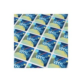 Vierkante vinyl sticker - 10x10 mm