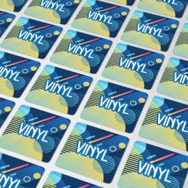 Vierkante vinyl sticker - 10x10 mm