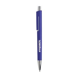 Vista Solid balpen - kunststof - blauwe inkt - metalen clip en punt