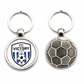 Voetbal sleutelhanger-Zilver
