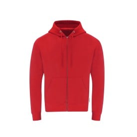 Volwassene Hooded + Rits Sweatshirt Walder-Rood