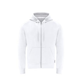 Volwassene Hooded + Rits Sweatshirt Walder-Wit