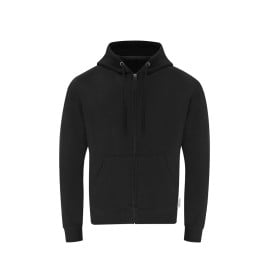 Volwassene Hooded + Rits Sweatshirt Walder-Zwart