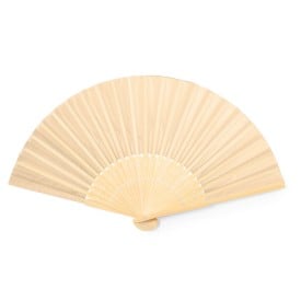 Claren handwaaier - bamboe en polyester - 38 x 21 cm - verpakt in kraft design doos