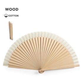 Dubert handwaaier - katoen en hout - 42 x 23 cm - verpakt in individuele doos