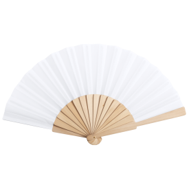 Woter handwaaier - rPET polyester - 42 x 23 cm - houten handvat
