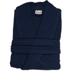 Wafel badjas-Navy