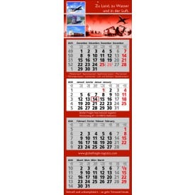 Wandkalender Classic (4 blokken)-Wit
