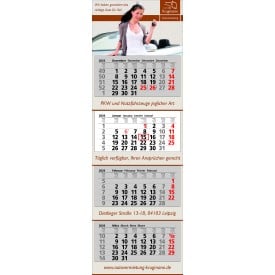 Wandkalender Premium (4 blokken)-Wit