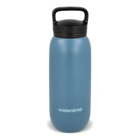 Waterdrop All-Purpose Thermo Fles met Drinktuit Dop 600ml-Grijs - blauw