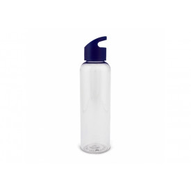 Waterfles Loop transparant R-PET 600ml-Transparant donker blauw