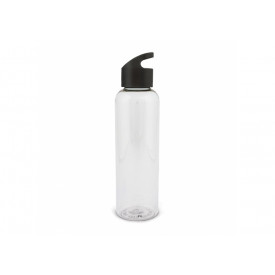 Waterfles Loop transparant R-PET 600ml-Transparant zwart