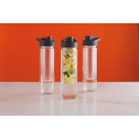 Waterfles fruitinfuser 800 ml - tritan - met draaglus