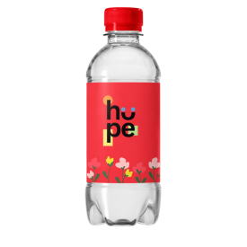 Waterflesje 330 ml - rPET - platte dop