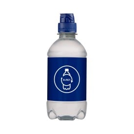 Flesje bronwater 330ml met sportdop-Blauw-1 kleur