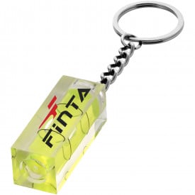 Leveler sleutelhanger met waterpas - acryl - 1,5x1,5cm