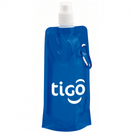 Boxter opvouwbare waterfles 400 ml - rPET - draaidop met karabijnhaak