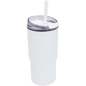 Westin 540 ml RCS gerecyclede dubbelwandige thermosbeker met rietje-Wit
